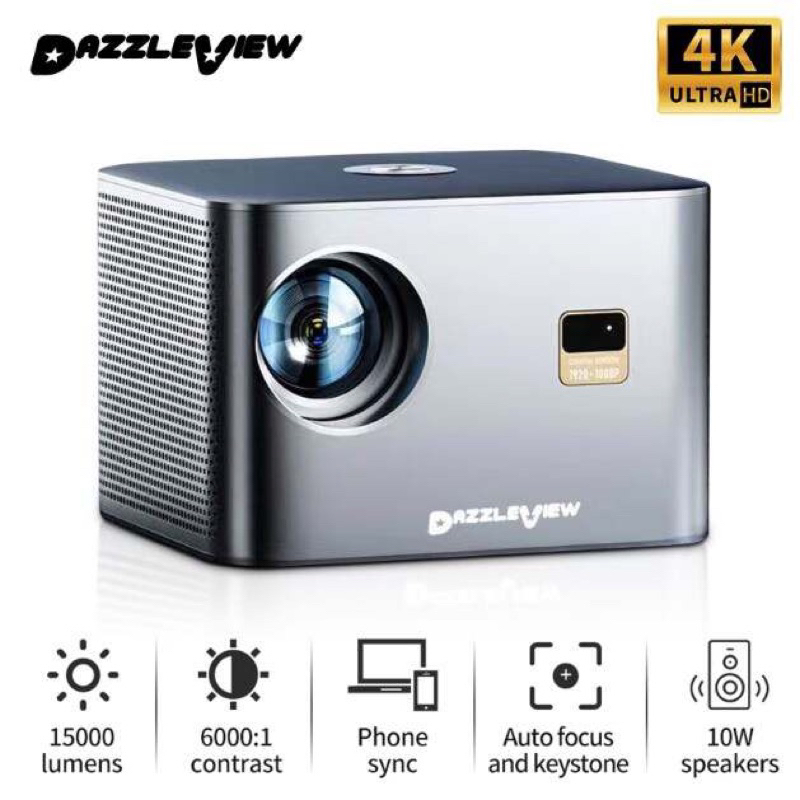[Local seller] DazzleView projector, 4K Native Full HD 1920*1080p with 15000 lumens,auto keystone focus
