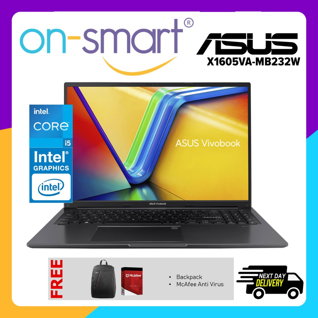 ASUS Vivobook 16 X1605VA-MB232W | Intel Core i5-1335U | 8GB RAM 512GB SSD | 16&quot; Display | 2Y Warranty | Student Laptop