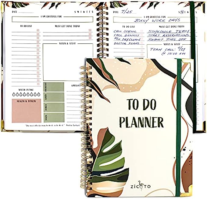 Simplified To Do List Planner Notebook - Easily Organize Your Daily Tasks And Boost Productivity - The Perfect Daily Journal And Undated Office Supplies Checklist For Women