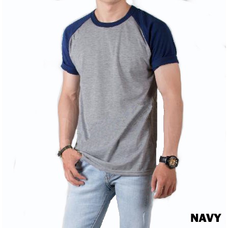 Men&#039;s Raglan Shirt Short Sleeve | Gray Misty M71